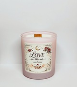Świeca sojowa o zapachu maliny i róży 