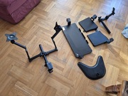 Uchwyty do monitorów do 4 szt. + wysuwana półka pod klawiaturę zestaw