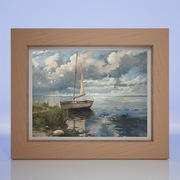 ŁÓDŹ | JEZIORO | OLEJ NA PŁÓTNIE| OBRAZ | AI ART