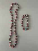 Zestaw biżuterii z kamieni naturalnych/ mix kamieni/ ręczna robota/