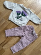 Komplet bawełniane bluza Zara i spodenki H&M roz. 86