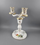 Świecznik trójramienny Herend kwiaty