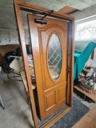 Drzwi zewnętrzne prawe, skrzydło + ościeżnica na otwór 99x 208