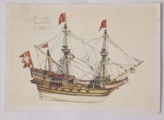 MODEL GALEONU z XVII w.