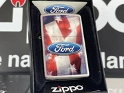 Zapalniczka Zippo Ford, USA Flag, Satin Chrome, NOWA