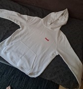 Gruba bluza z kapturem biała nowa jakościowa rozmiar M