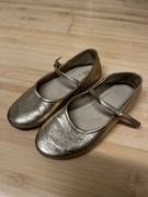 Zara 32 złote baletki baleriny sesja święta wesele modne wygodne