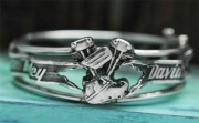 Harley Davidson knucklehead bransoleta srebrna