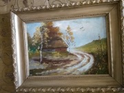 Bardzo stary olejny obraz sygnowany J.Krasnowolski