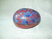 CERAMICZNA, DEKORACYJNA ŚWIĄTECZNA PISANKA - MALOWANA RĘCZNIE