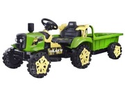 traktor z przyczepą na akumulator zielony Jokomisiada