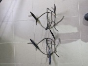 Kwietnik ścienny złoty DekoracjaDomu 46 cm metal