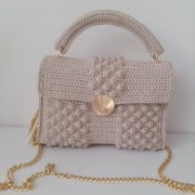 Torebka kuferek ręcznie robiona na szydełku 