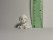 Siedzący szkielet Halloween brelok 3D | druk 3D handmade