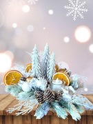 Świąteczny stroik bożonarodzeniowy na stół z oświetleniem 