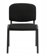 KRZESŁO KONFERENCYJNE BIUROWE ISO BLACK GRUBY PROFIL TAPICEROWANE Z ATESTEM