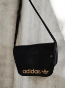 Markowa duża torba listonoszka dla ucznia studenta Adidas czarna