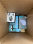 Karton Elektroniki MIX: Markowe akcesoria PC, myszka, kable