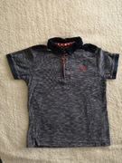 Granatowa melanż bluzka z krótkim rękawem koszulka polo St. Bernard 122