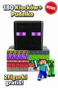 Klocki Magnetyczne 180 szt. Pudełko Minecraft Figurki Prezent Zabawka Stem