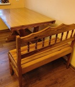 Stół drewniany z ławą