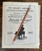 KALISZ Pierwszorzędna Parowa Fabryka Fortepianów i Pianin ARNOLD FIBIGER 