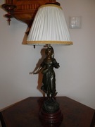 Stara, figuralna, francuska lampa - sygnowana !