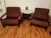 Dwa fotele typu kon-tiki z lat 80-tych vintage