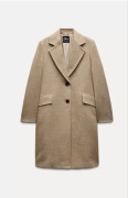 Miękki płaszcz ciepły beż Zara