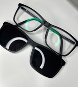 OPRAWKI OKULARY korekcyjne męskie z nakładką BERGMAN BC443-C3 + szkło -1,5