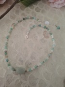 Naszyjnik handmade z naturalnych kamieni hematyt amazonit 