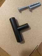 Czarne uchwyty meblowe T-bar – mat – 8 szt – nowoczesne