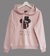 Bluza dziewczęca pudrowy róż z długim rękawem z kapturem mickey mouse 34/XS