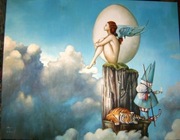 Kopia obrazu Michaela Parkesa Tygrys elf i skrzat 