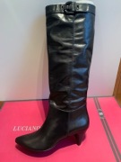 LUCIANO BARACHINI  Piękne kozaki ze skóry roz. 40
