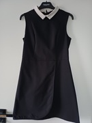 Mohito, Elegancka czarna sukienka z białym kołnierzykiem, rozmiar 40