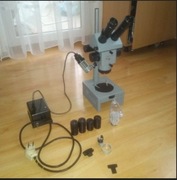 Mikroskop MBC 10 pełny zestaw z oświetleniem