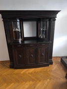 Kredens antyczny z witryną szklaną