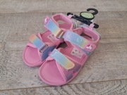 Sandały dziewczęce,  tęczowe z jednorożcem - rozm 25