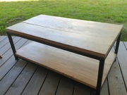 Stolik kawowy drewno i stal