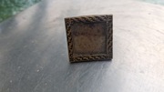 Stara miniaturowa  metalowa ramka  na zdjęcia szkło oryginalne