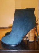 BOTKI CIEMNO ZIELONE BUTELKOWE DEEZEE R 38