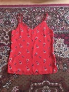 M&S Czerwona bluzka na ramiaczkach rozmiar 6