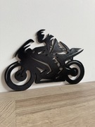 Dekoracja Ścienna Sylwetka Motocykla Motocyklisty Ozdoba Na Ścianę 