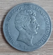 Niemcy, Braunschweig. Dwutalar (2 talary) 1854 - KOPIA