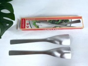 Stylowe sztućce do sałatek kpl. 2 szt (łyżka i widelec) Satynowa stal 28 cm