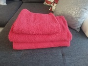 Zestaw bawelnianych recznikow czerwonych - 3 sztuki