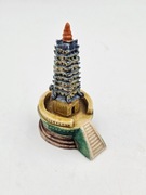 zabytkowa figurka chińska szkliwiona kolekcjonerska shiwan