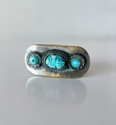 Pierścionek vintage ze skarabeuszem