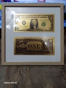 Banknot banknoty kolekcjonerskie 1$ 1USD 1 DOLAR złoto srebro